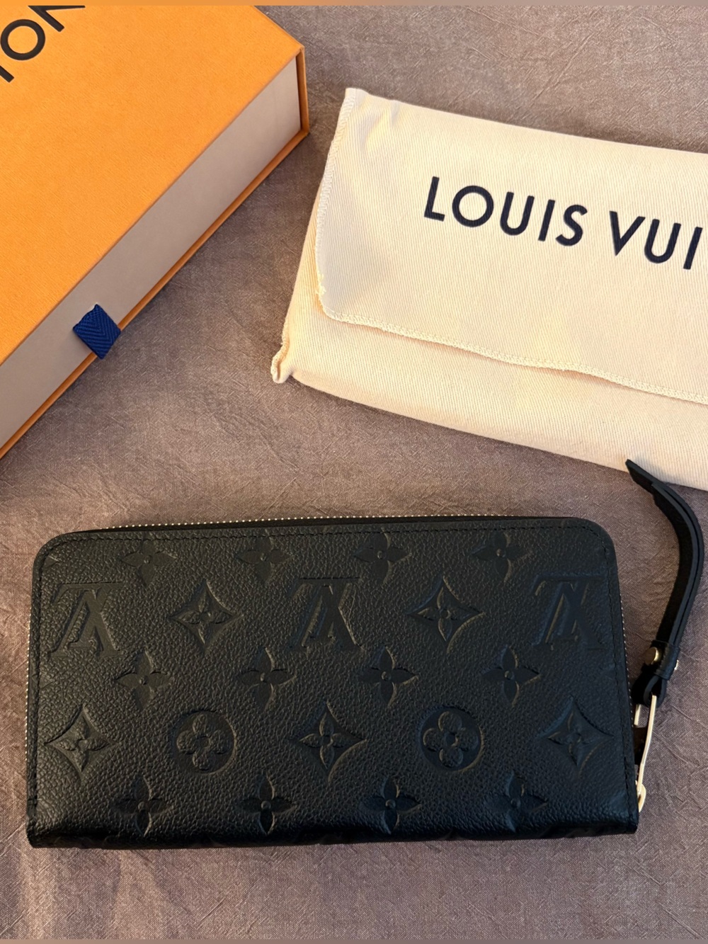Louis Vuitton Black Monogram Leather Wallet